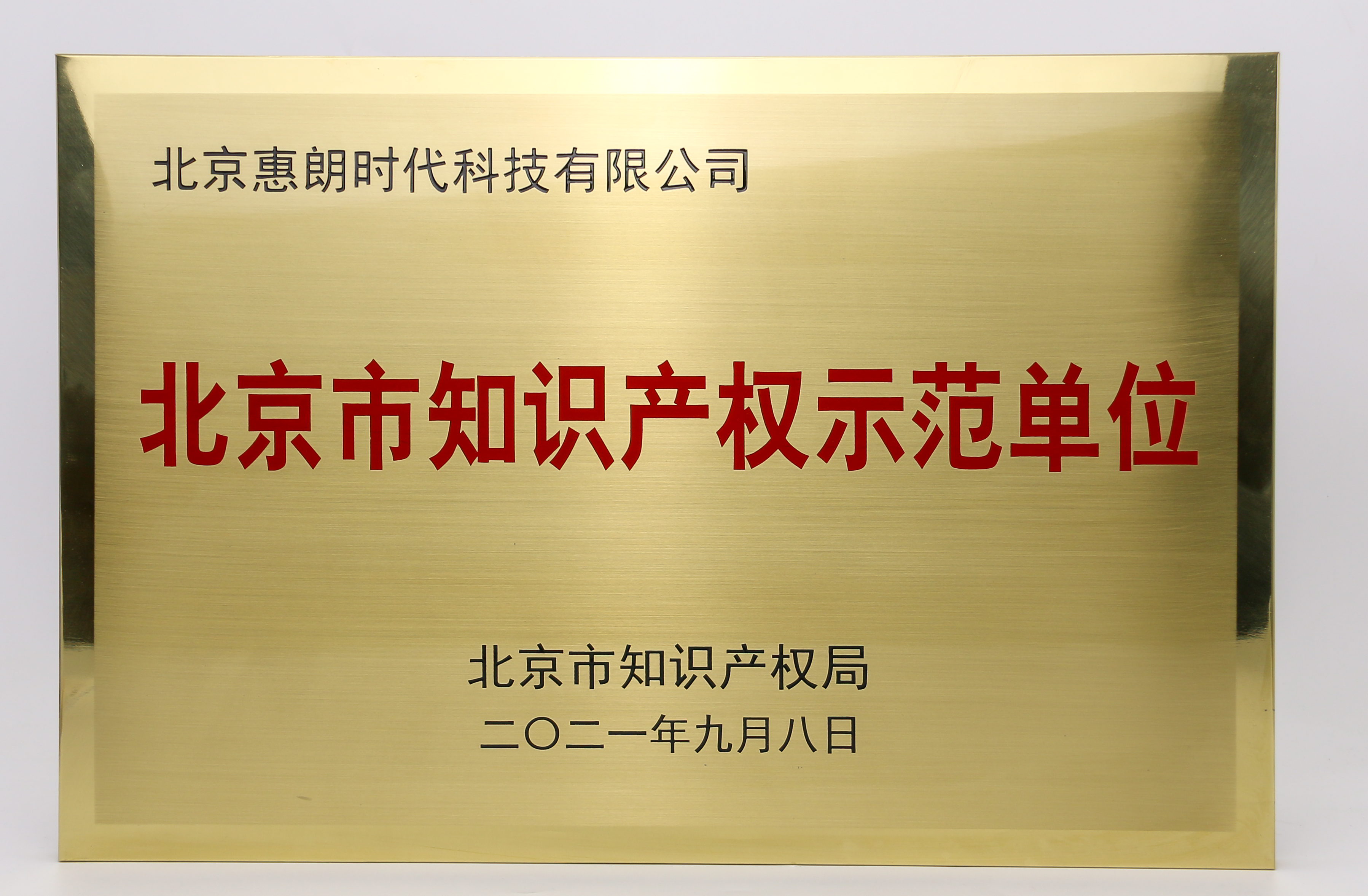 北京市知识产权示范单位